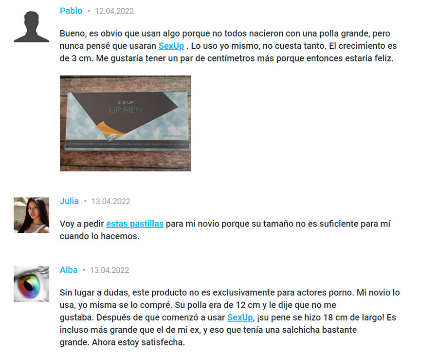 SexUp comentarios
