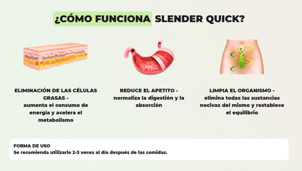 Slender Quick como usar